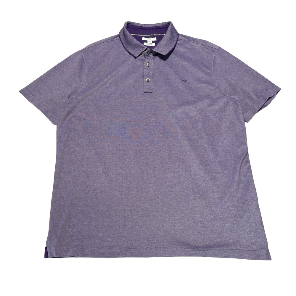 Brax Men's Short Sleeve‎ Ultralight Easy Care Polo Shirt Purple Size XL 23 x 28